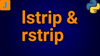 lstrip rstrip Python [upl. by Tija]