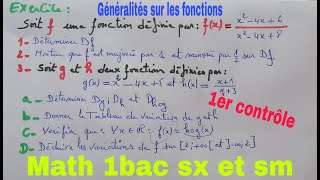 Maths 1Bac généralites sur les fonctions composée de deux fonctions اولى باك علوم مركب دالتين [upl. by Best19]