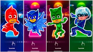 Catboy 🆚 Owlette 🆚 Gekko 🆚 Romeo  PJ Masks  Tiles Hop EDM Rush [upl. by Reese109]