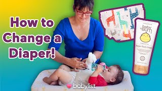 How to Diaper a Baby  Babylist [upl. by Cornelle]