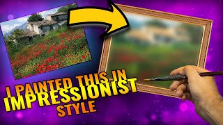 Impressionist Style Painting Tutorial  Time Lapse Video [upl. by Serene]