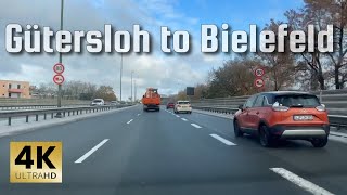 Driving tour Gütersloh to Bielefeld 🇩🇪 Germany 4K HDR [upl. by Inga493]