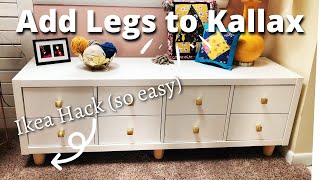 KALLAX LEG HACK  Super Easy DIY Kallax Legs  DIY Ikea HACK [upl. by Rimidalb38]