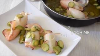 calamari ripieni con zucchine [upl. by Eillehs]