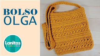 BOLSA TEJIDA A CROCHET PUNTO ESTRELLA  PASO A PASO  LANITAS Y COLORES [upl. by Julee]