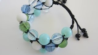 Triple Shamballa Bracelet Piece of the Ocean [upl. by Anirazc]