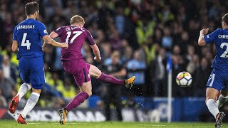 De Bruyne Goal vs Chelsea  Premier League 201718 [upl. by Asi970]