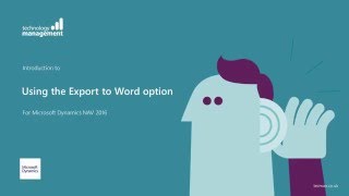 Dynamics NAV 2016 Using the Export to Word option [upl. by Africa985]