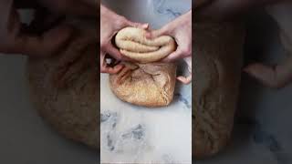 How to shape 85 hydration sourdough without flour  Baking with fresh milled wheat [upl. by Erlinna465]