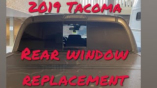 2019 Toyota Tacoma 3rd generation Rear Center Sliding Window Replacement [upl. by Urbanus421]