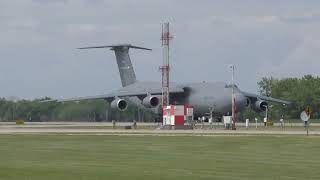 C5 Galaxy RAPID Takeoff at MSP Airport [upl. by Ttergram]