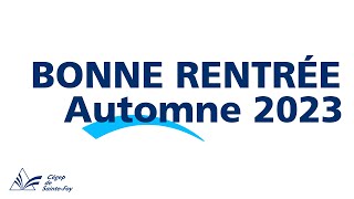 Cégep de SainteFoy  Bonne rentrée 2023 [upl. by Gruber328]