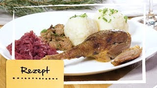 Weihnachtsgans mit PilzHackFüllung I Rezept [upl. by Alram608]