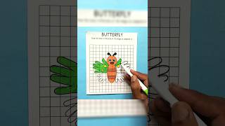 How to Draw a Butterfly  Butterfly Handprint Lines of Symmetry butterflydrawing [upl. by Arrimat]