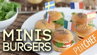 Recette de mini burgers Ptitchefcom [upl. by Siva]