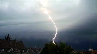 20140609  Germany  NRW  Unwetter über Mönchengladbach am Pfingstmontag [upl. by Stearne]