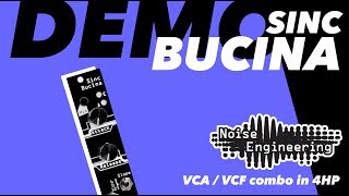 Sinc Bucina demo VCAVCF combo with resonant filter in 4HP [upl. by Olumor529]