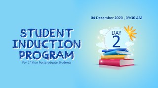 🔴LIVE  Student Induction Program DAY 2 for First Year Postgraduate Students [upl. by Eillek]