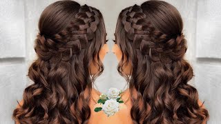 Semirecogido con trenza para graduacion novia 15 años y Fiestas [upl. by Ynnattirb]