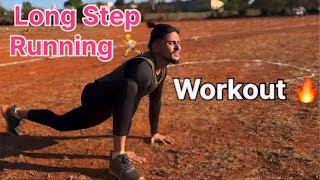 Long Step Running Workout with Coach Manoj 🏃🔥💪 running workout viralvideo [upl. by Nowed219]