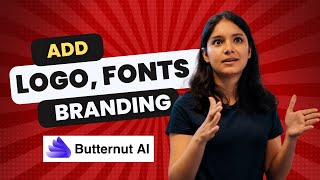 Add Logo Branding Colors and Fonts to Butternut AI website  The Best Website Builder  Tutorial [upl. by Jeffery]