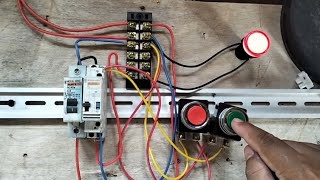 CARA MEMASANG KONTAKTOR 1 PHASE ATAU IMPULS RELAY UNTUK PENERANGAN [upl. by Orrocos]