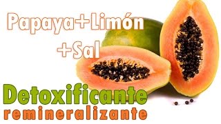 Receta con Papaya ¡Remineraliza Y Detoxifica [upl. by Sadnac705]