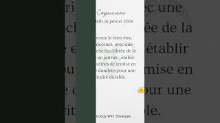 Horoscope Capricorne Janvier 2024 🔮✨ Prédictions Astrologiques  Capricorne Astrologie Horoscope [upl. by Nahgeem]