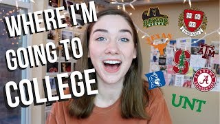 COLLEGE DECISION REVEAL  WHERE IM GOING TO COLLEGE [upl. by Arakihc506]