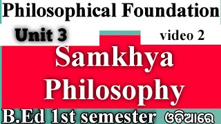 Samkhya Philosophy  Philosophical Foundation  Unit 3 BEd 1st semester [upl. by Carmena460]