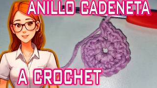 Anillo tradicional a crochet con Puntos Bajos [upl. by Bal333]