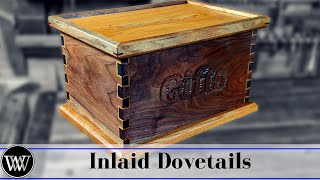 Walnut and White Oak Gift Box With Inlaid Dovetails [upl. by Eiro]