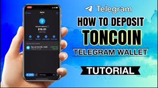 How to DEPOSIT Toncoin TON on Telegram Wallet  Crypto App Tutorial [upl. by Iffar]