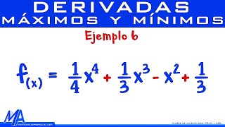 Máximos y mínimos de una función  Ejemplo 6 [upl. by Arabele]