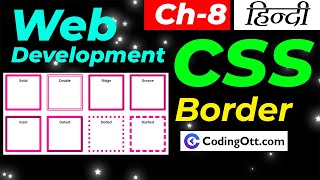 8 Border Width Color Style  CSS 2 tutorial for beginners  Web Development Tutorial in Hindi [upl. by Edelman]