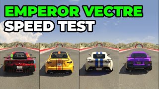 EMPEROR VECTRE Vs Pariah Vs Calico GTF Vs Itali GTO  Speed Test  GTA 5 Online [upl. by Hermes403]