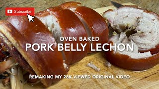 REALTIME OVEN BAKED PORK BELLY LECHON  Josies Pinoy Kitchen [upl. by Idzik]