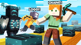 MINECRAFT 1V1 WARDEN LUCKY BLOCK RACE VS CHAPATI [upl. by Eolcin878]