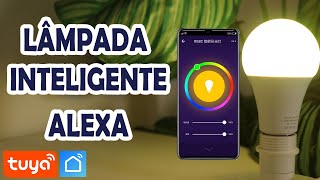 Lâmpada Inteligente Wifi funciona com Alexa  RGB CW de 18w  Tuya [upl. by Ahsinrat]