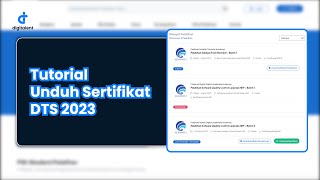 Tutorial Unduh Sertifikat DTS 2023 [upl. by Uni]