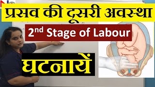 2nd Stage of Labour in Hindi हिंदी  Physiological Events amp Clinical Findings  Nursing Lecture [upl. by Eerot470]