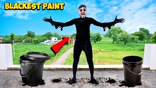 I Painted Myself in Blackest Paint  दुनिया का सबसे काला पेंट😱 Funny Public Reaction [upl. by Unhsiv103]