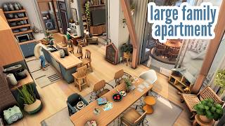 large family apartment  6 Sims \\ The Sims 4 CC speed build [upl. by Healion]