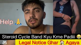 Steroids cycle series stop 🛑 legal notice ghar agaya  supplement company se threads [upl. by Ysnat578]