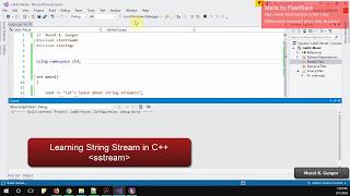 C String Stream or sstream basic usage [upl. by Scot]