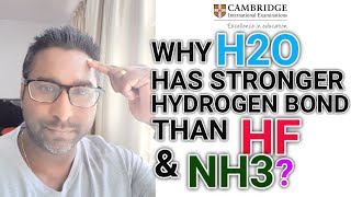 Why water has stronger hydrogen bond than HF and NH3 [upl. by Arrek559]