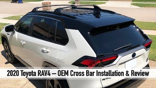 2020 Toyota RAV4  OEM Cross Bar Installation amp Review [upl. by Evette289]