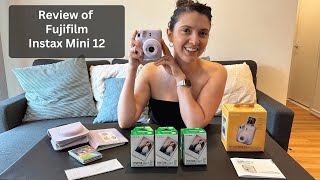 Fujifilm Instax Mini 12 Camera Review and How to Set Up and Take Your First Photo [upl. by Ardnayek]