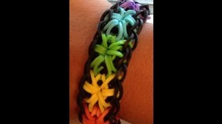 How to make a rainbow loom starburst bracelet [upl. by Javed101]