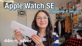 Unboxing Apple Watch SE Silver 44mm [upl. by Chaffin376]